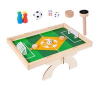Parliky 2-in-1 Wooden Tabletop Football and Flying Chess Game Set Interactive Family Fun for Children and Adults Compact Indoor Game for Ages 6