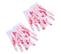 Parliky 2 Pairs Bloody Gloves Prop Halloween Decoration Scary Ornament for Haunted House Creative Horror Theme Party Accessories
