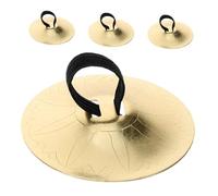 Parliky 2 Pairs Copper Finger Cymbals for Belly Dancing Lightweight Hand Percussion Instrument with Crisp Traditional Sound Comfortable Dancing Party Prop