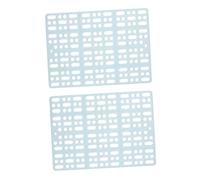 Parliky 2 Pcs Blue Plastic Rabbit Foot Mats with 4 Fixing Tabs for Cage Playpen, Pet Foot Pads Suitable for Small Animal Habitats and Indoor Enclosures