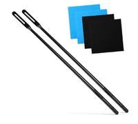 Parliky 2 Pcs Flute Cleaning Sticks with Cleaning Cloths for Flute Practitioners Smooth Surface Instrument Maintenance Tools