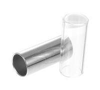 Parliky 2 Pcs Guitar Slides Finger Slide Set Made of Stainless Steel with Assorted Colors, 6cm Length Each, Designed to Improve Neutral Tone and Produce Clearer Brighter Random Color