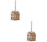 Parliky 2 Pcs Mini Cricket Cage Wooden Travel Cage Box for Boys and Girls Easy to Use Practical