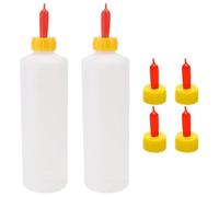 Parliky 2 Sets 500Ml Lamb Nursing Bottles 3 Nipples, Calf and Small Livestock Feeding Bottles for Goats and Sheep, Farm Animal Milk Feeders for Newborns