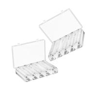 Parliky 2 Sets Coin Capsule Holders with Transparent Protector Case Secure Coin Storage Organizer Boxes for Collectors Portable Display for Silver and Small Collectibles