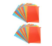 Parliky 2 Sets Colored Binder Dividers with Plastic Index Page Separators for Office School Travel Quick Document Organization and Easy Reference