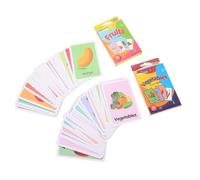 Parliky 2 Sets Flash Cards Fruit and Vegetable Picture Word Learning for Preschool Flash Cards Speech Therapy Materials for Age Development
