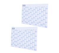 Parliky 2 Sets Large Minimalist Yearly Wall Calendar with Writable Monthly Planner Backing Adhesive and Stickers English Annual Planning Poster for Office School and Event Organization