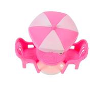 Parliky 2 Sets Miniature Beach Chair Model Dollhouse Accessories Abs Material Realistic Decoration for Doll Playhouse and DIY Scene Craft Random Color