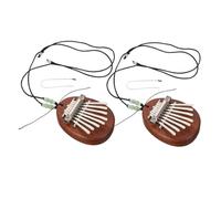 Parliky 2 Sets Portable Sapele Wood Kalimba Thumb Piano for Beginners and Music Lovers Mini Finger Piano with Water Drop Design Lightweight and Instrument for Travel and Home