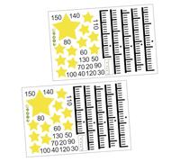Parliky 2 Sheets Self-Adhesive Height Decals Star Design PVC Wall Sticker for Growth Tracking and Decoration Non-Fading Height Chart for Boys and Bedroom Nursery