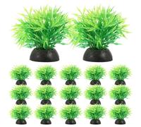 Parliky 20 Pack Aquarium Plastic Plants Fish Tank Plants for Betta Fish Aquarium Decor for Reptile Terrarium and Tank Safe Easy-Care Plastic Plants for Natural Hideouts