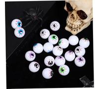 Parliky 20 Pcs Bouncy Halloween Eyeballs Mixed Colors Creepy Fake Eye Balls Party Favors Decorations for Halloween Party Supplies and Trick Treat Fun