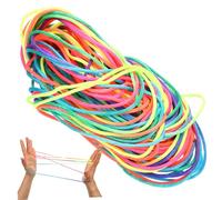 Parliky 20 Pcs Cats Cradle Rainbow Finger String Toy for Boys and Girls, Soft Stretchy Fabric, Smooth Skin-friendly Hand Game, Delicate Design, Rope Finger Games for Children