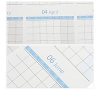 Parliky 20 Sheets A6 Blue Planner Inserts Monthly Schedule Refills Double-sided Foldable Yearly Calendar Paper for Personal Study and Office Organization