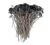 Parliky 200pcs DIY Candle Wicks with Tabs Soy Wax Compatible Handmade Wick for Romantic Wedding Party Supplies and Candlelight Dinner Decorations