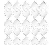 Parliky 200pcs Mini Heart Mirror Wall Stickers 2x2cm Silver Acrylic Self-Adhesive Mosaic Decor for Living Room Bedroom Kitchen Wall Art