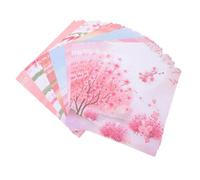 Parliky 200pcs Origami Craft Paper Squares Double-Sided Sakura Pattern DIY Folding Papers for Beginners Bright Colors for Scrapbooking and Handmade Art Projects