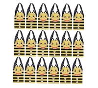 Parliky 20pcs Bee-themed Paper Bags with Handle, Small Candy Treat Bags for Shower, Birthday, Wedding Party Favor Presents