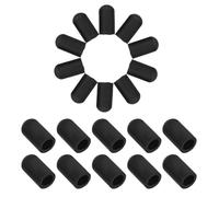 Parliky 20pcs Black Silicone Drumstick Mute Tips Noise Cancelling Silent Practice Covers for Percussion Drumstick Dampeners Hole