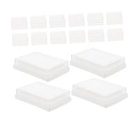 Parliky 20pcs Blank Sponge Stamp Pads High Density Reusable Ink Pads for DIY Painting Scrapbooking Card Making Thumbprint Handprint Craft Supplies