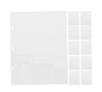 Parliky 20pcs Clear PVC Banknote Storage Album with Binder Portable Money Holder for Collectors Transparent Protective Sleeves for International Currency Organization