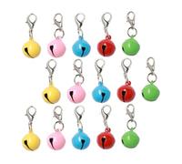 Parliky 20pcs Colorful Pet Bells with Clasp for Dog Cat Collars Loud Crisp Sound Iron Material Fade Resistant DIY Charms for Collar Decoration and Keychain Craft Projects