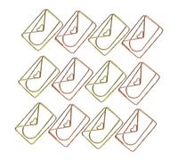 Parliky 20pcs Cute Paper Clips with Cartoon Design Metal Paperclips for Office School Home Desk Organization Fun Novelty Paper Clamps in Rose Gold Gold