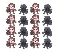 Parliky 20pcs Detachable Monkey Pencil Topper Clips Soft PVC Pencil Charms for Classroom Decorations School Rewards Easy to Attach Reuse