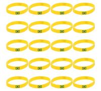 Parliky 20pcs Football Silicone Wristbands with Brazil Flag Printed, Comfortable Fit and Optimal Stretch, Vibrant Country Flag Design for Daily Activities and Soccer Fans