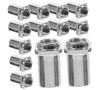 Parliky 20pcs M5 5mm Iron Tom Lug Swivel Nuts Drum Mounting Hardware Replacement Parts for Floor and Snare Drums Silver Spare Accessories