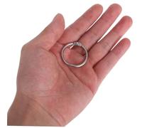 Parliky 20pcs Metal Loose Leaf Binder Rings for Scrapbooks Flashcards Index Cards Convenient Easy-Open Book Binding Rings for Office Multifunctional Document Organizer Clips