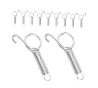 Parliky 20Pcs Metal Spring Latch Hooks for Small Animal Cages Easy Install and Remove Multiuse for Rabbit Dog Cat Parrot Guinea Pig Squirrel Cage Doors Silver