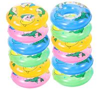 Parliky 20pcs Mini Swim Rings Photo Props Small PVC Swimming Ring Ornaments for Mini House Decor Non-inflatable Pool Float Accessories Beach and Pool Party Decorations