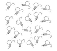 Parliky 20pcs Multi Purpose Rabbit Cage Door Spring Hooks Cage Door Fixed Hangers with Pull Ring Design Easy to Use for Hamster Pigeon Prevent Pet Escape