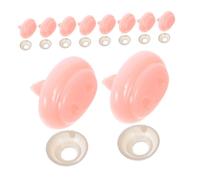 Parliky 20pcs Pink Pig Nose and Washers Set for DIY Stuffed Animals Plastic Safety Noses with Screw Backs and Washers for Crochet Plush Dolls Amigurumi Making and Animal Crafts