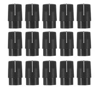 Parliky 20pcs Potentiometer Control Knobs Half Shaft Rotary Volume Tone Replacement for Guitar Pedals Bass Amplifiers Studio Mixers Audio Consoles with Indicator Marked Design