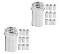 Parliky 20pcs Replacement Tom Lug Swivel Nuts for Snare Drum Silver Drum Accessories Inner Diameter Essential Parts for Drummers Compatible Acoustic and Electronic