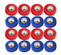 Parliky 20Pcs Shuffleboard Pucks Set Tabletop Shuffleboard Accessories Mini Bead Rollers Blue and Red for Indoor Travel Game Room Recreation