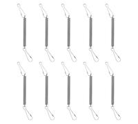 Parliky 20pcs Stainless Steel Spring Clamp for Cage Water Dispenser Holder Silver Stable Water Bottle Fastening Easy Installation for Indoor Multi-animal Households