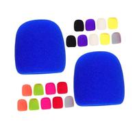 Parliky 20pcs Thick Sponge Microphone Covers Elastic Handheld Mic Windscreens for Home Ktv Karaoke Reusable Protective Sleeves with Anti-spray Filter for Stage and Meetings