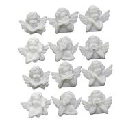 Parliky 20Pcs White Angel Wing DIY Craft Accessories Vintage Baroque Resin Decoration Parts for Handmade Jewelry Hair Clips Phone Case Embellishments Charming Creative Ornament