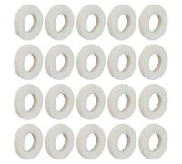 Parliky 20pcs White Trumpet Felt Pads Replacement Key Mats Instrument Felt Washers Cushion Accessories for Standard Trumpets Band Orchestra Parts