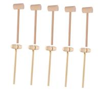 Parliky 20Pcs Wooden Hammer Set for Multifunctional Seafood Crab Mallet for Lobster Shell Cracking Smooth Finish DIY Craft Tool for Jewelry Making Leatherwork and Early Development