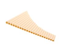 Parliky 22-pipe Pan Flute Wind Instrument Made of Plastic with Elegant Beige Finish, Suitable for Lefthanded Or Righthanded Playing, for Beginners and Professionals in Stage