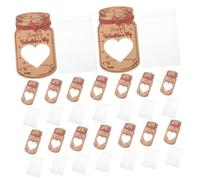 Parliky 24 Sets Valentines Day Exchange Cards with Bags Mason Jar Shaped Love Greeting Cards for Classroom Party DIY for Handwriting and Gift Giving