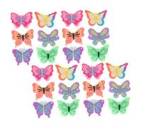 Parliky 24pcs Jewelry Butterfly Rings for Lightweight Comfortable Party Accessories with Bright Colors Easy to Fit Pretend Play Dress Up Favor Little