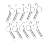 Parliky 24pcs Spring Latch Hooks and Pet Cage Door Locks for Rabbits and Small Animals Large Metal Cage Fixed Spring Hooks with Silver Finish for Bird and Dog Secure Door Fasteners