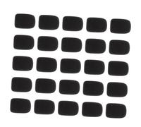 Parliky 25 Pcs Microphone Covers Windproof Sponge Protectors Mic Accessories for Recording Studio Conference Stage Use Black