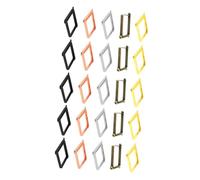 Parliky 25Pcs Rotatable Rhombus Bezel Frames DIY Jewelry Accessories Color Alloy Open Back Pendants Charms Molds for Resin Crafting with Cabochons and Baubles